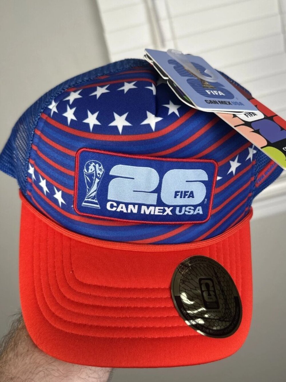 FIFA World Cup 26 Trucker Hat CAN MEX USA Official Licensed Red White Blue NEW